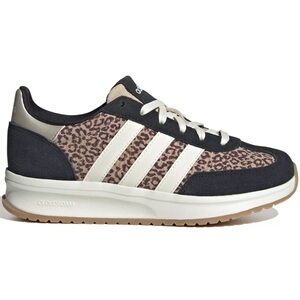 Adidas Women's Black and Cream Leopard Sneakers